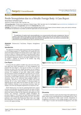 Penile Strangulation Due to a Metallic Foreign Body: a Case Report