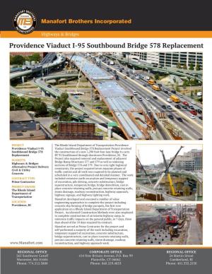 Providence Viaduct I-95 Southbound Bridge 578 Replacement