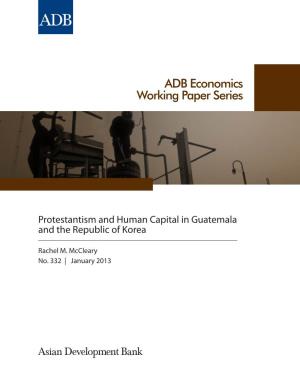 Protestantism and Human Capital in Guatemala and the Republic of Korea