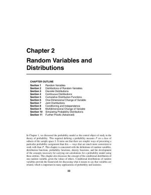 Chapter 2 Random Variables and Distributions