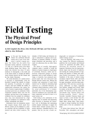 Field Testing the Physical Proof of Design Principles
