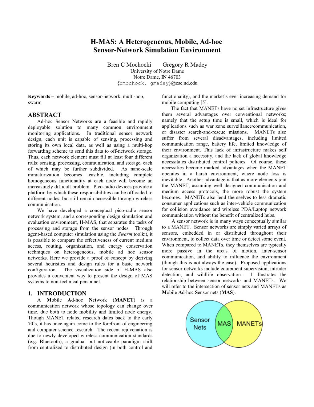 Sensor-Network Simulation Environment