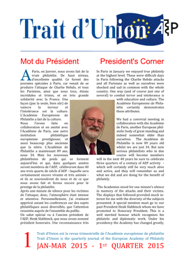 President's Corner Mot Du Président