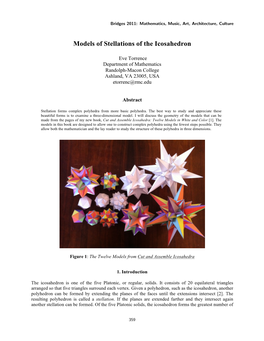 Models of Stellations of the Icosahedron