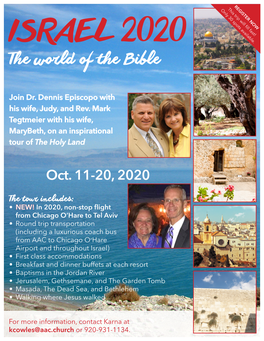 ISRAEL the World of the 2020Bible