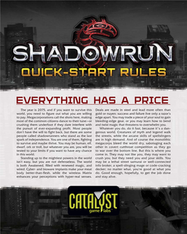 Shadowrun, Fifth Edition Quick-Start Rules