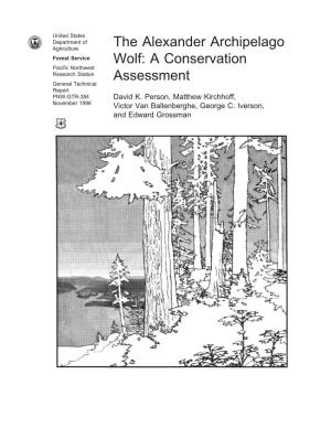 Alexander Archipelago Wolf: a Conservation Assessment