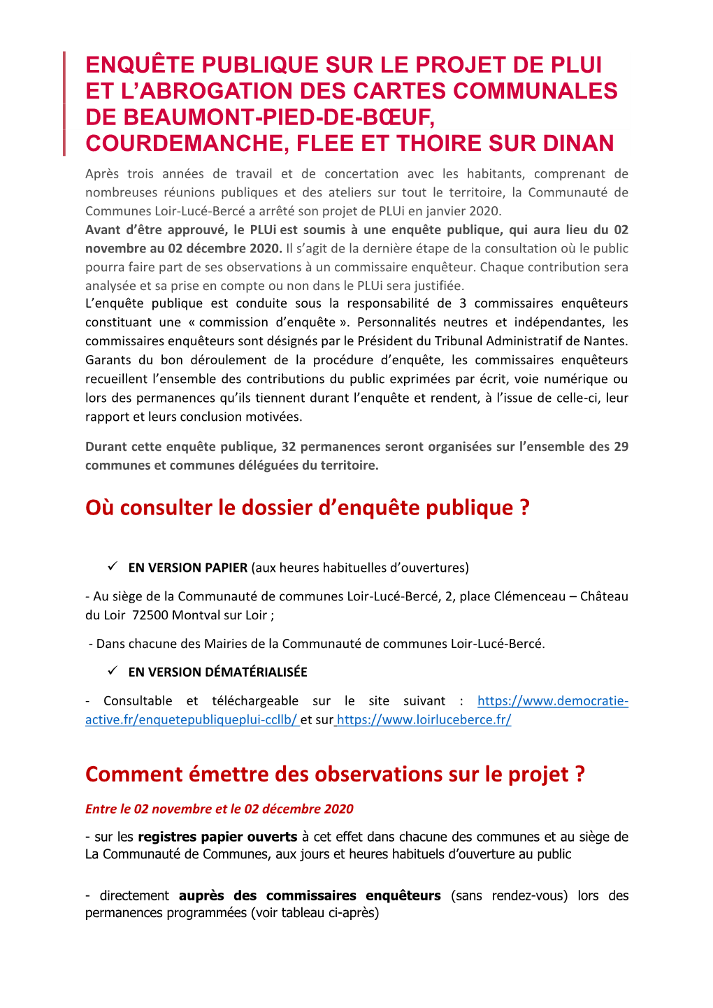 Où Consulter Le Dossier D'enquête Publique