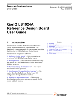 Qoriq LS1024A Reference Design Board User Guide