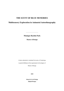 THE SCENT of BLUE MEMORIES Multisensory Exploration In