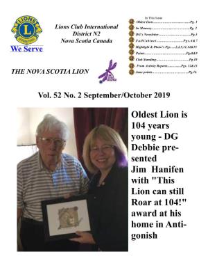 September October 2019 NS Lion