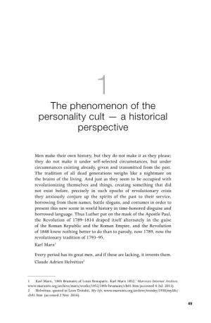 The Phenomenon of the Personality Cult — a Historical Perspective