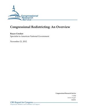 Congressional Redistricting: an Overview