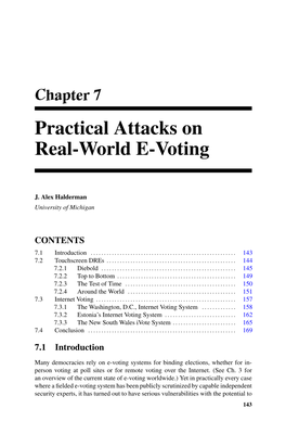 Practical Attacks on Real-World E-Voting