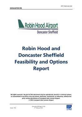 Robin Hood and Doncaster Sheffield Feasibility and Options Report