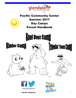 Pacific Community Center Summer 2017 Day Camps Parent Handbook