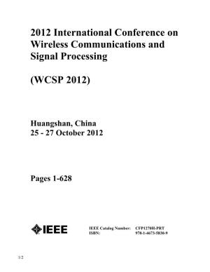 2012 International Conference on Wireless Communications and Signal Processing