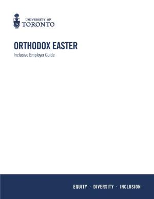 ORTHODOX EASTER Inclusive Employer Guide
