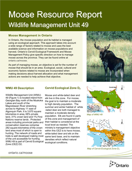 Moose Resource Report Wildlife Management Unit 49