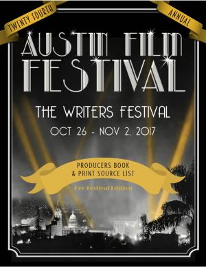 2017 Producers Book Finalists