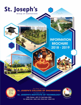 Information Brochure 2018 - 2019 189 190 Information Brochure 2018 - 2019 St
