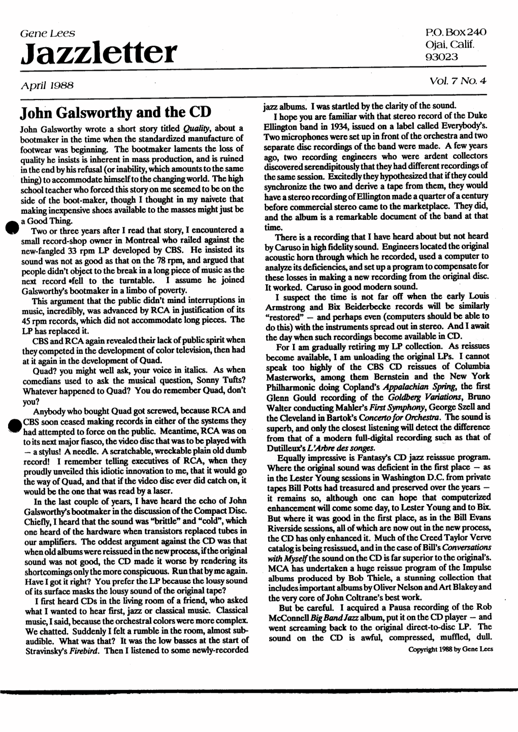 Jnaezeszletter 93023 April 1988 