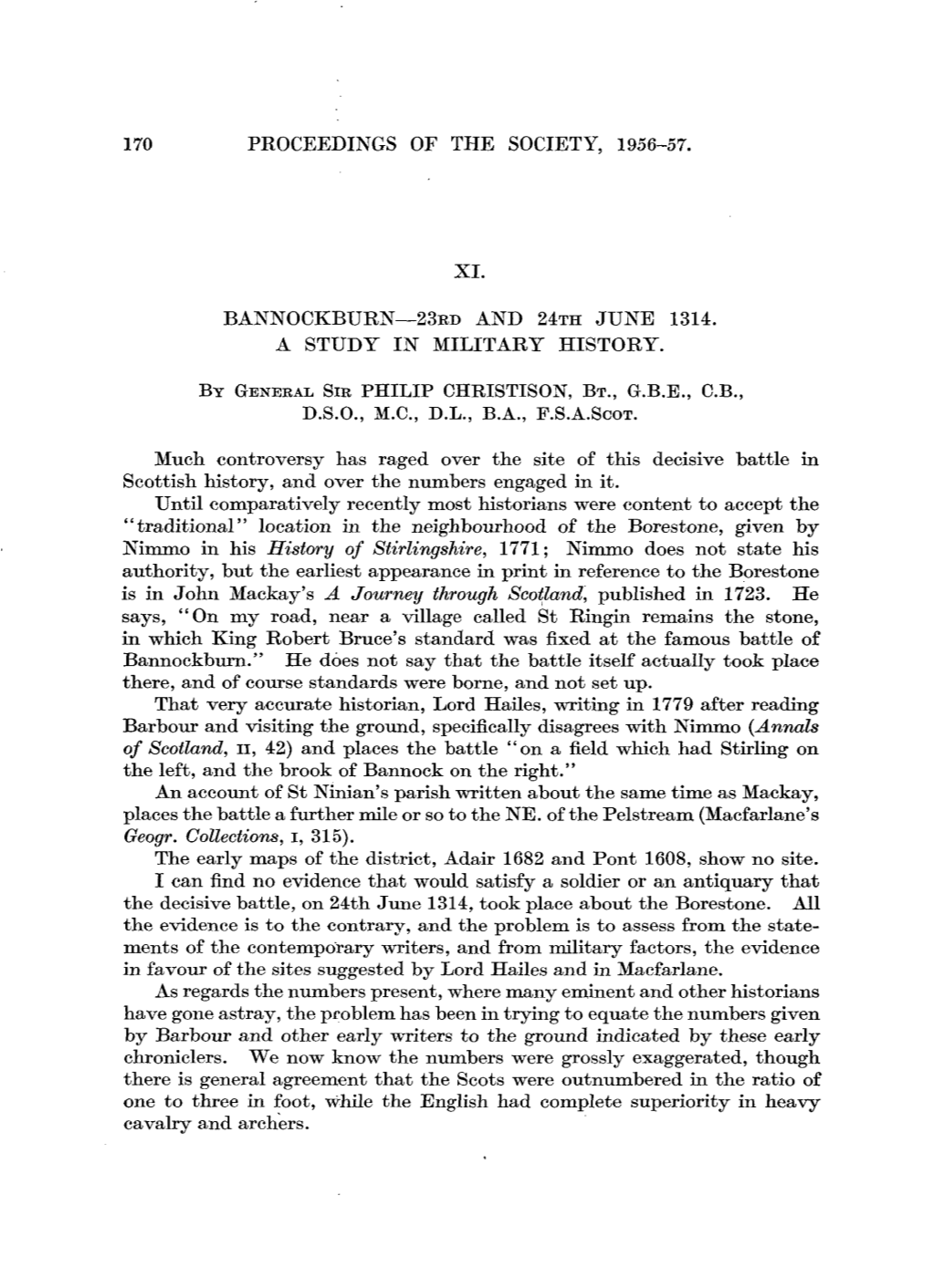 170 Proceedings of the Society, 1956-57