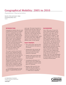 Geographic Mobility