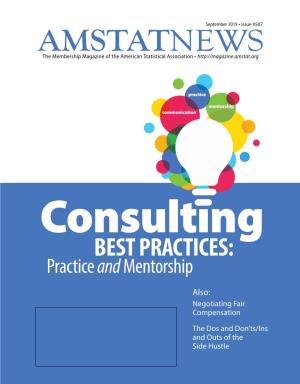 September 2019 • Issue #507 AMSTATNEWS the Membership Magazine of the American Statistical Association •