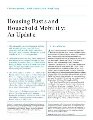 Housing Busts and Household Mobility: an Update