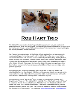 Rob Hart Trio