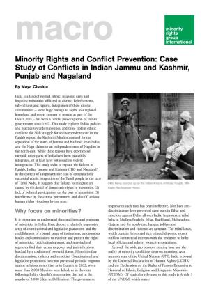 Case Study of Conflicts in Indian Jammu and Kashmir, Punjab and Nagaland