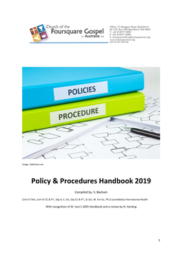 Policy & Procedures Handbook 2019