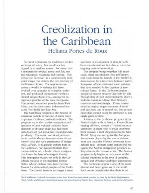 Creolization in the Caribbean Heliana Fortes De Roux