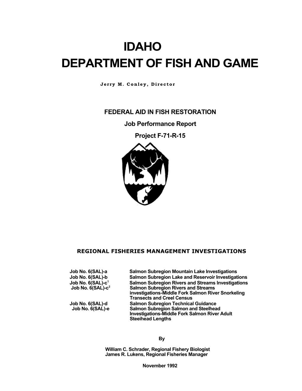 Idaho Department of Fish and Game