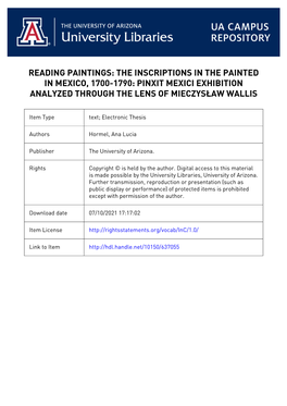 Reading Paintings: the Inscriptions in the Painted in Mexico, 1700-1790: Pinxit Mexici Exhibition Analyzed Through the Lens of Mieczysław Wallis