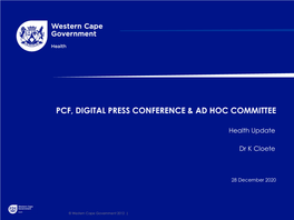 COVID-19 Digital Press Conference