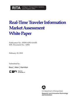 Real-Time Traveler Information Market Assessment White Paper
