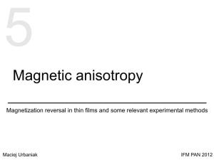 Magnetic Anisotropy