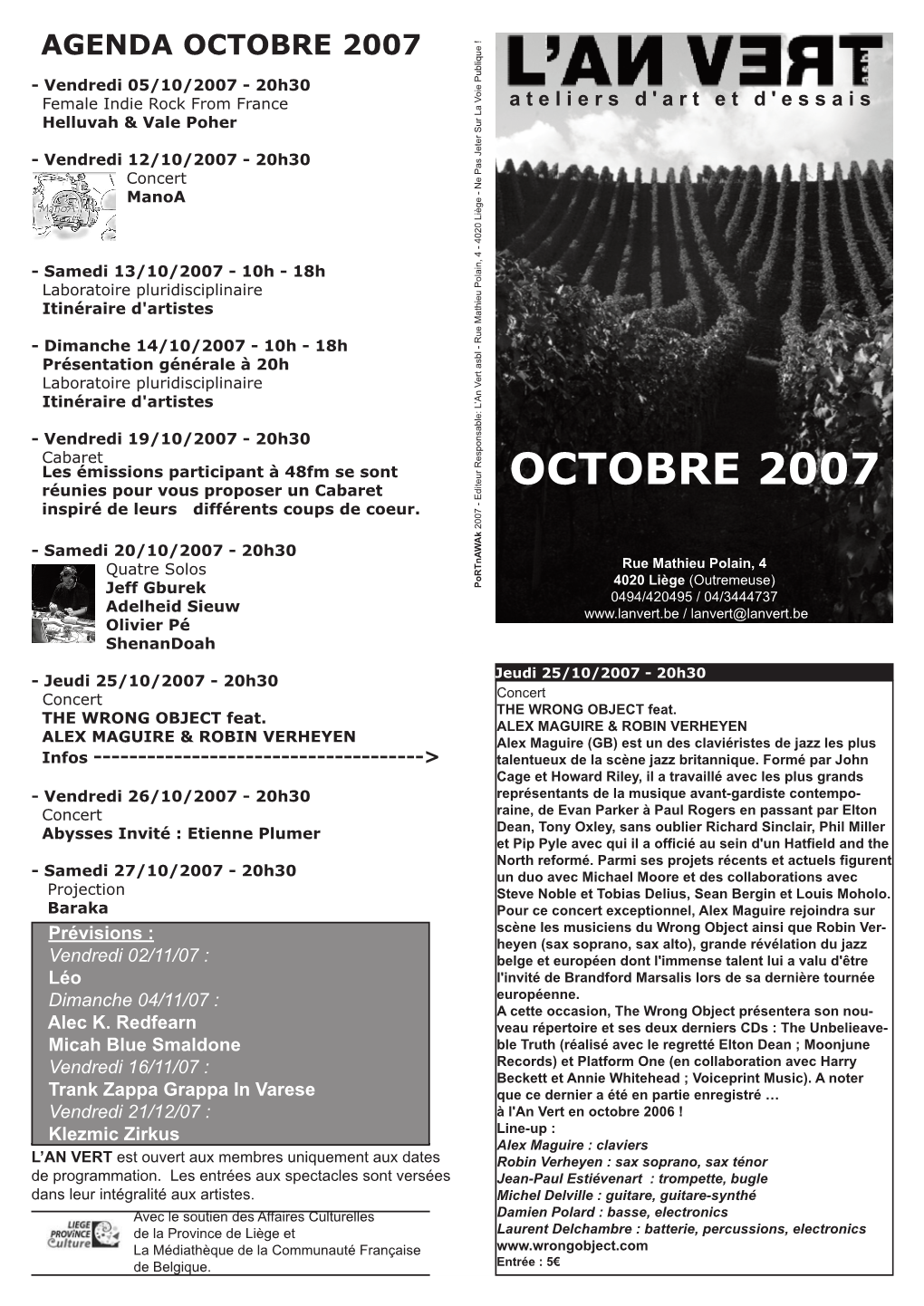 OCTOBRE 2007 L B U P E I