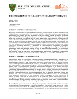Tra-934: Incorporation of Roundabouts at Holt Rd