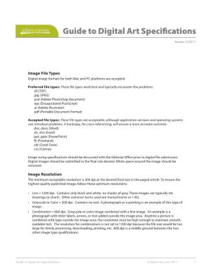 Guide to Digital Art Specifications