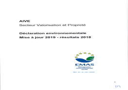 Déclaration Environnementale 2019