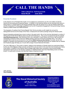 CALL the HANDS NHSA DIGITAL NEWSLETTER Issue No.20 June 2018