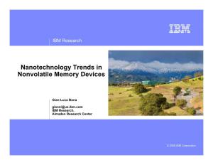 Nanotechnology Trends in Nonvolatile Memory Devices