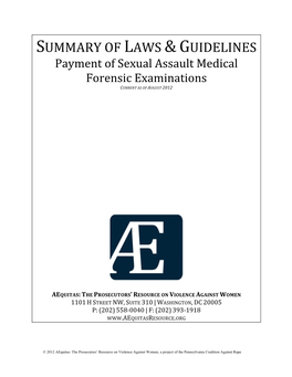 Summary of Laws & Guidelines