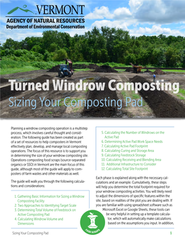 Turned Windrow Composting Sizing Your Composting Pad