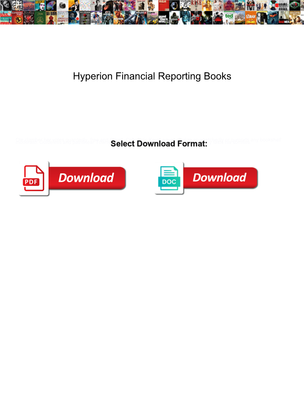 Hyperion Financial Reporting Books