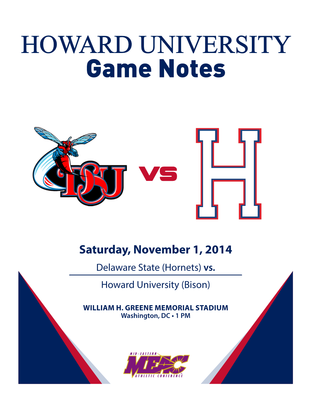 HOWARD UNIVERSITY Game Notes