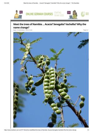 Meet the Trees of Namibia ... Acacia? Senegalia? Vachellia? Why the Name Change? - the Namibian